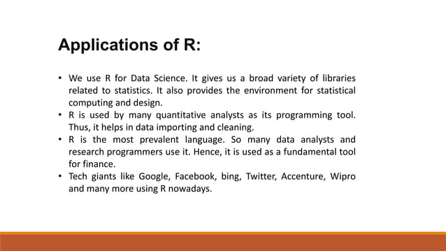 Introduction to R Programming | PPTX | Programming Languages | Computing