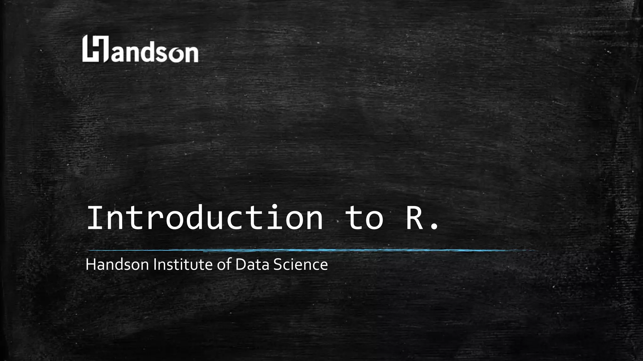 Introduction to R | PPT
