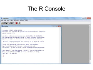 The R Console
 