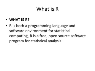 Introduction to R.pptxvvvsjtajtaitsiysyisiysiy | PPT