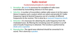 Introduction to radio receiver how to mke a reciever pptx | PPTX