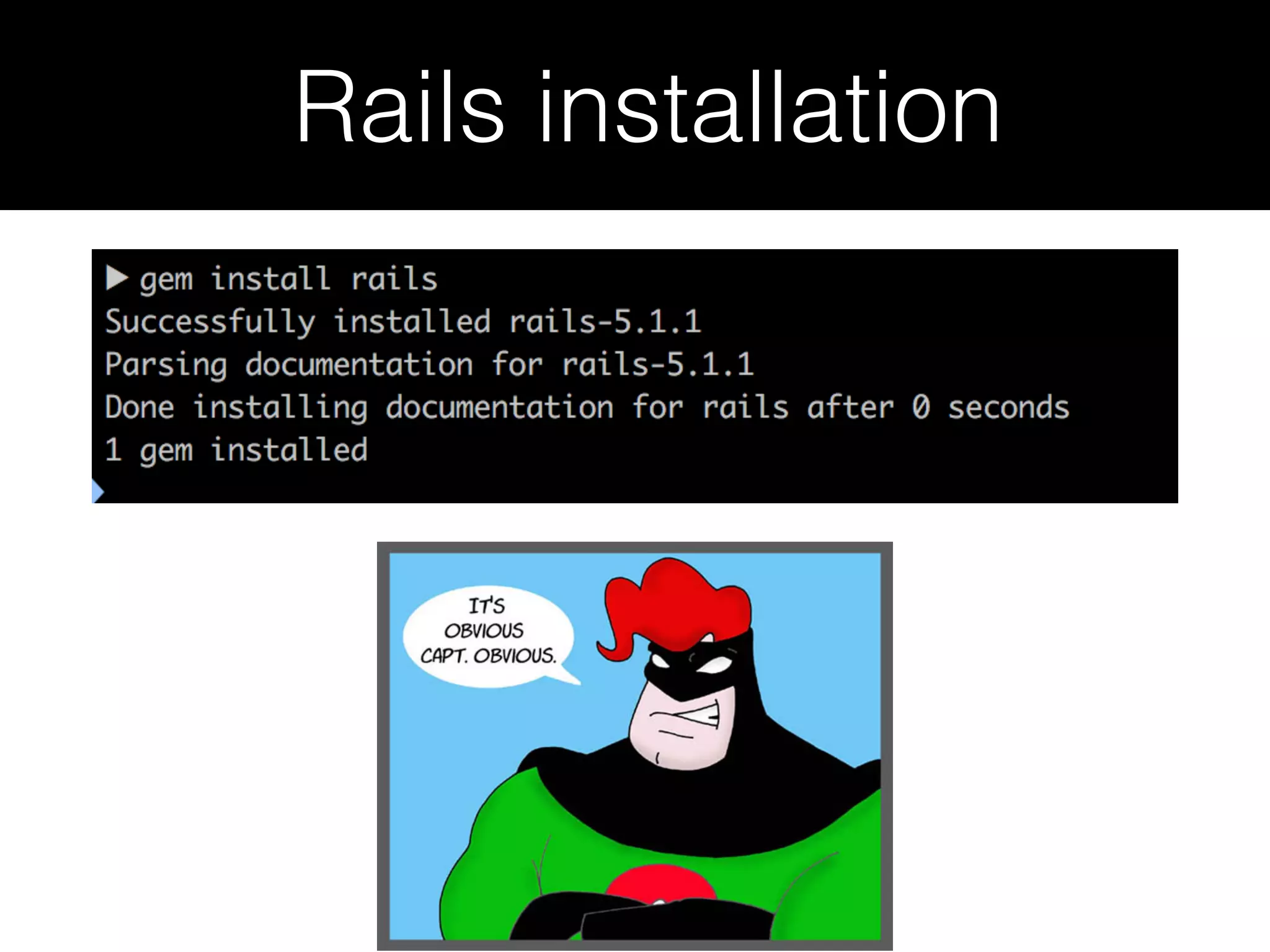 Rails installation 