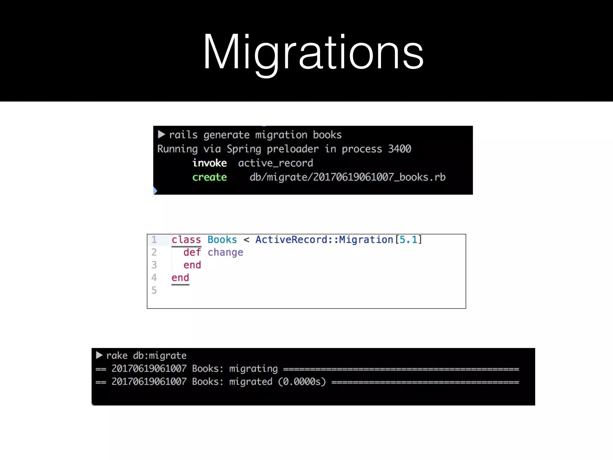 Migrations 