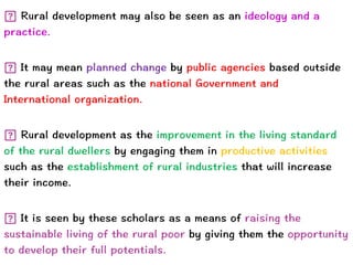 Introduction to Rural Development | PDF
