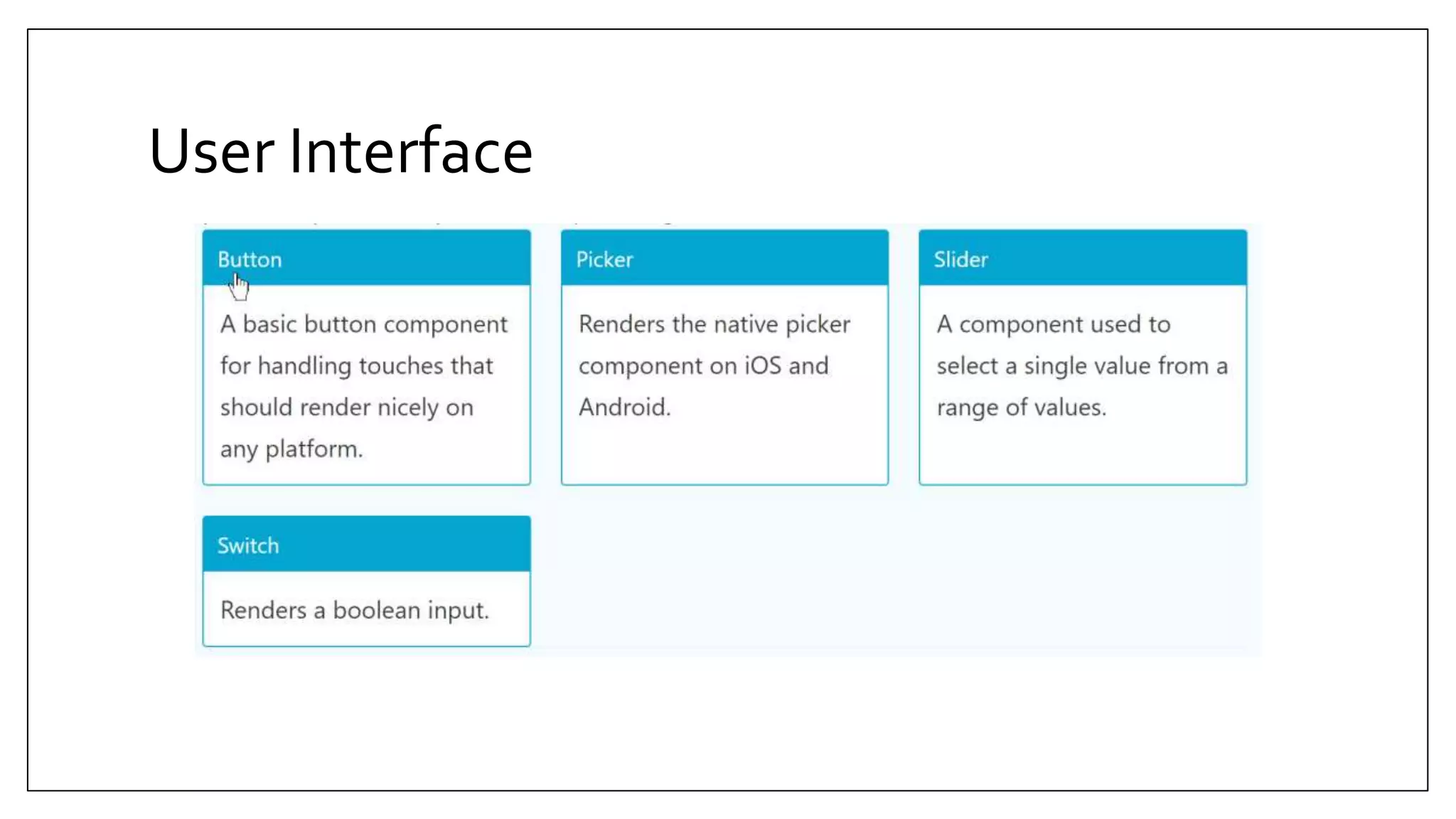 User Interface 