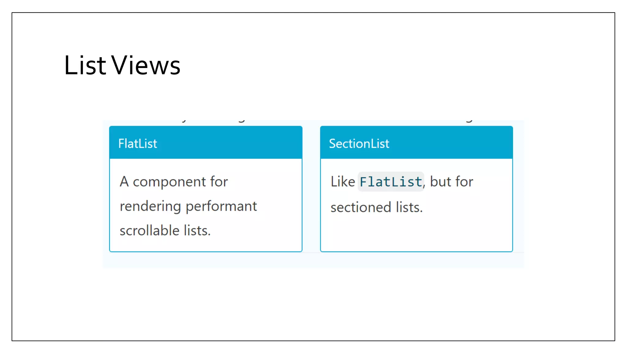 ListViews 