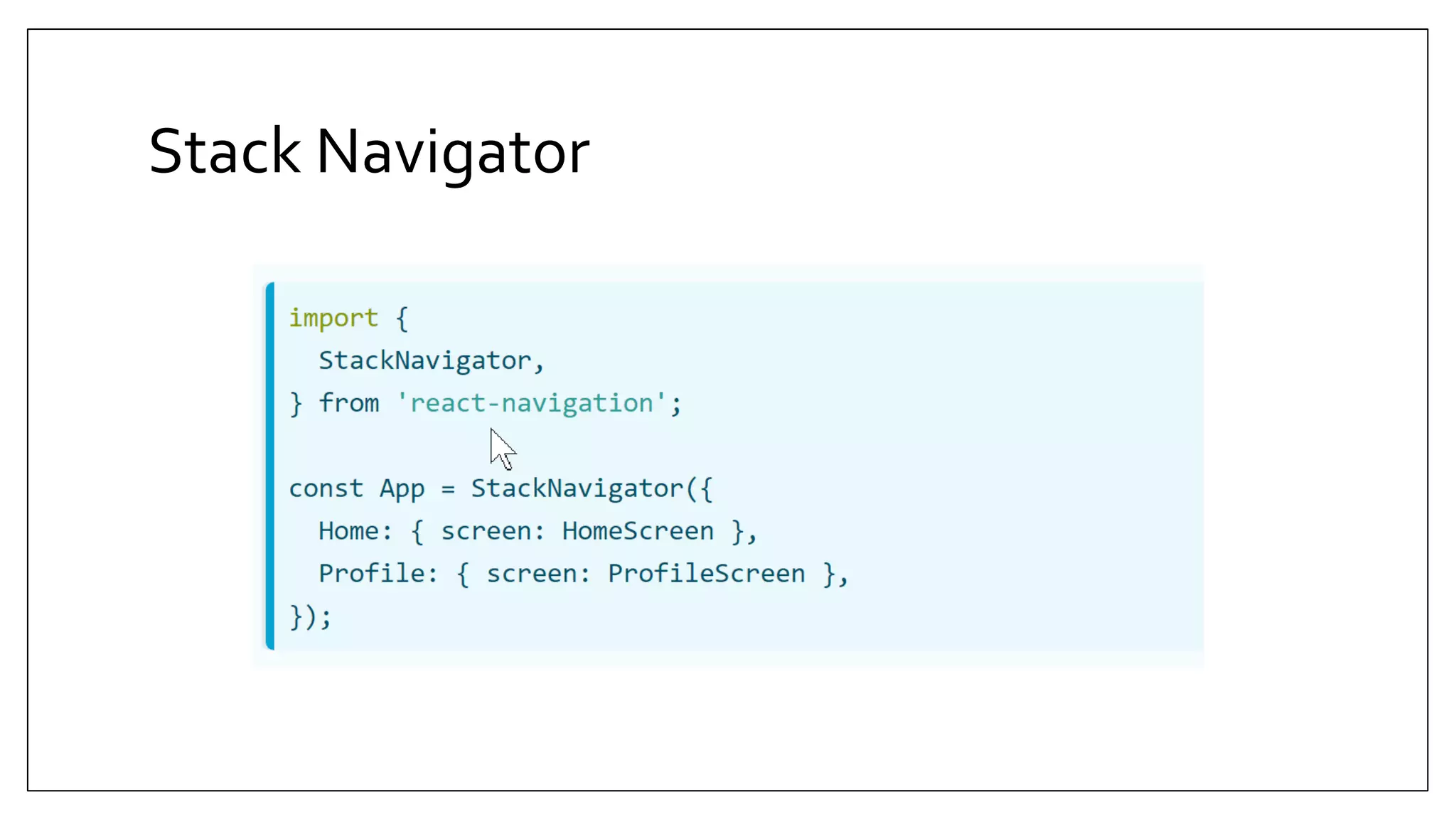 Stack Navigator 