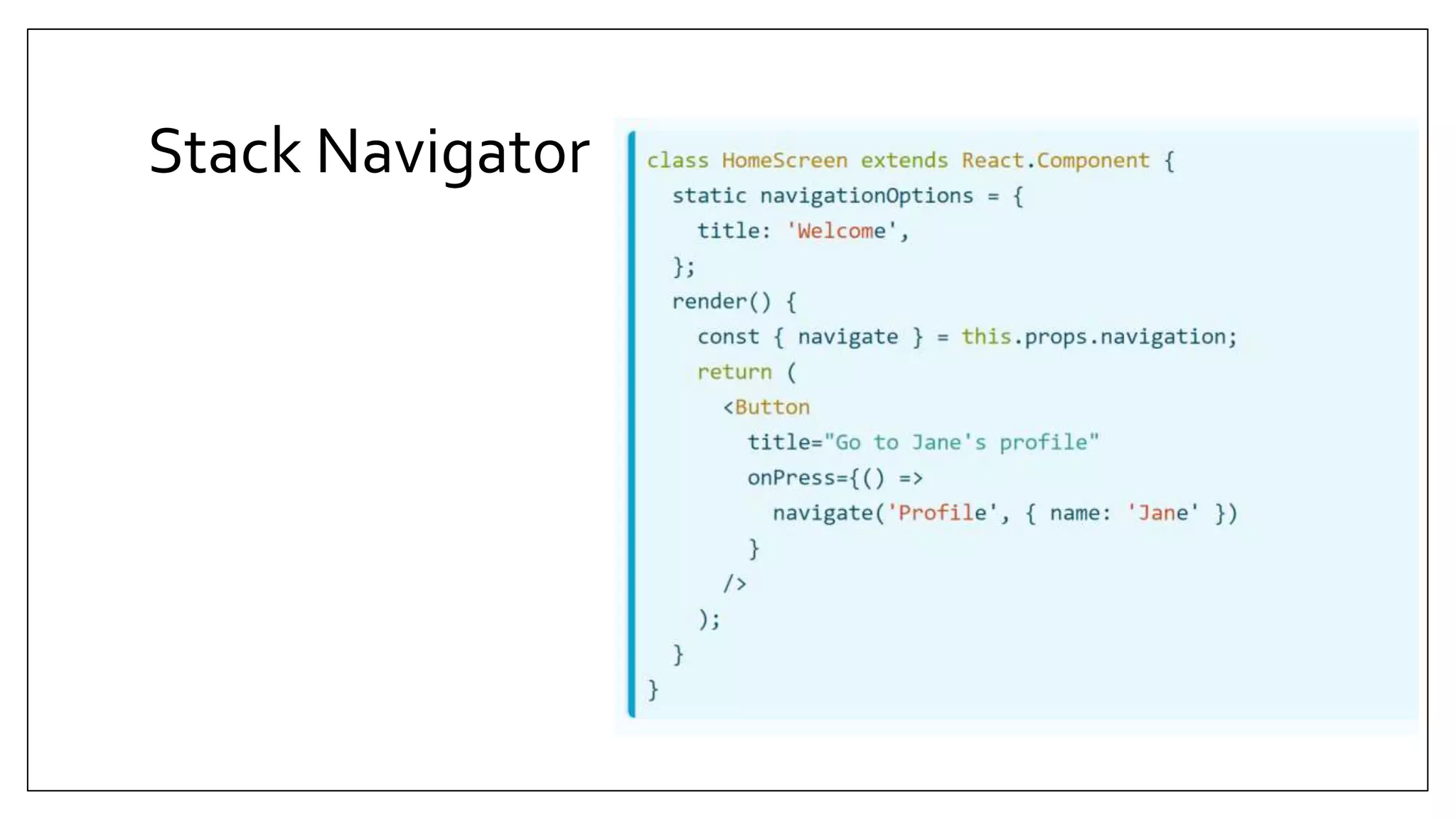 Stack Navigator 