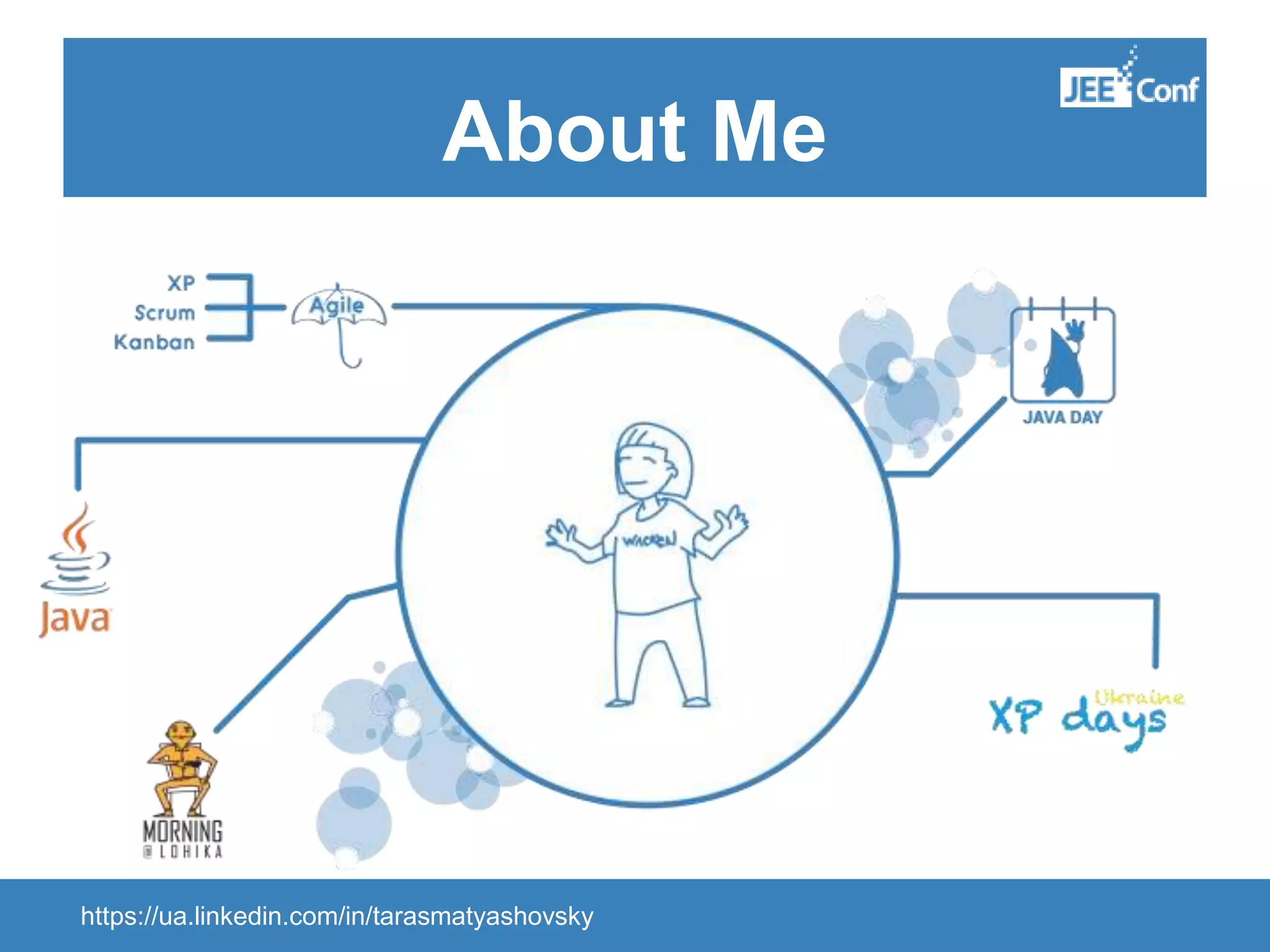 About Me https://ua.linkedin.com/in/tarasmatyashovsky 