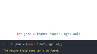 let jane = {name: "Jane", age: 40};
 