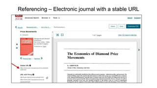 Referencing – Electronic journal with a stable URL
 