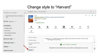 Change style to “Harvard”
 