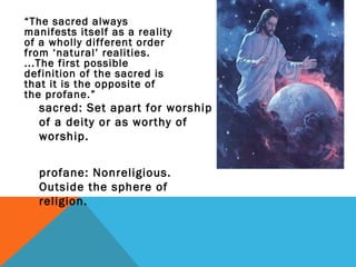 F. Religion as Morality
Immanuel Kant saw religion as the recognitions
of our duties as divine commands, the driving
forc...