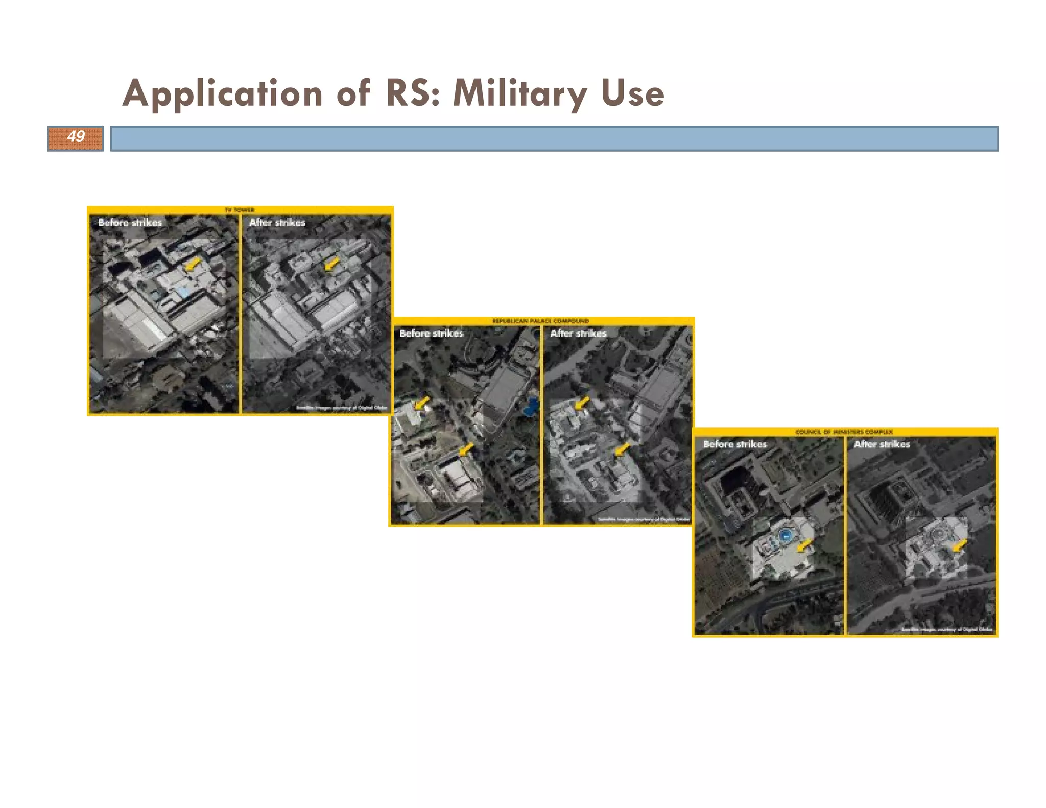 Application of RS: Military Use
49
 