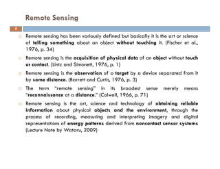 Introduction to remote sensing and gis | PDF