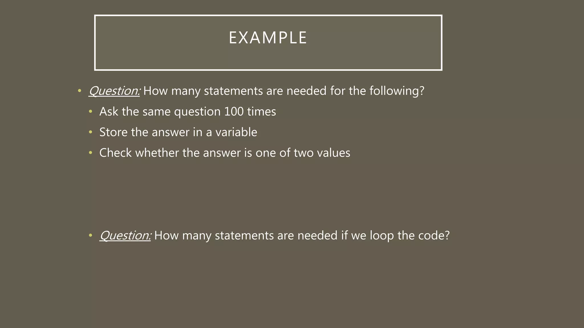 Introduction to Repetition Structures | PPT