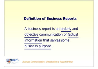 Introduction To Report Writing | PDF