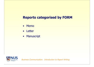 Introduction To Report Writing | PDF