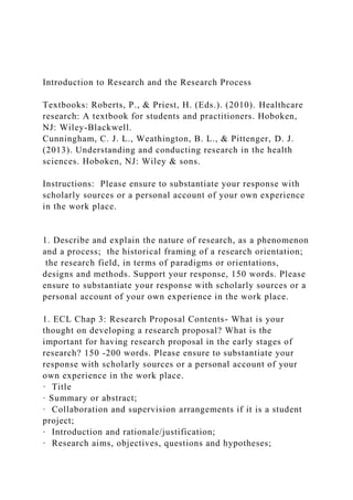 Introduction to Research and the Research ProcessTextbooks .docx