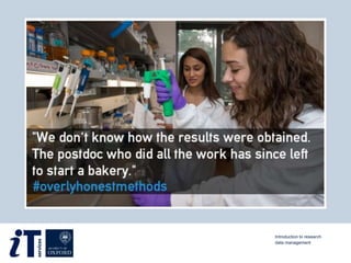 Introduction to research
data management
 