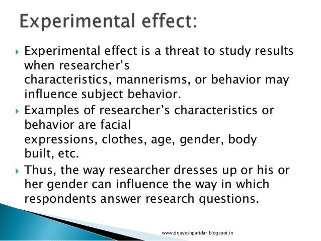 what is effect in research