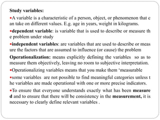 Variables Understudy Introduction to research methodology | PPT