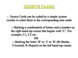 Primary Source Note Card Example Introduction to Research Methodology.ppt