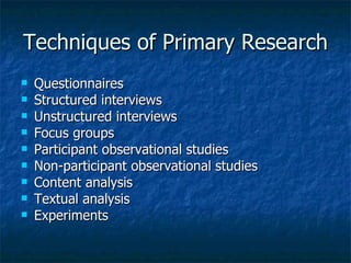 Introduction To Research Methods | PPT