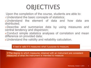 Introduction to research statistics | PPT