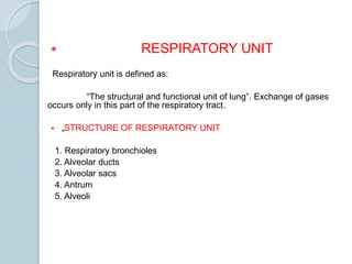 Basic Respiratory Unit Introduction to respiration and mechanics of ventilation (the guyton ...