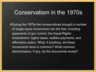 Introduction to Rise of Conservatism in America | PPT