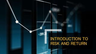 INTRODUCTION TO
RISK AND RETURN
 