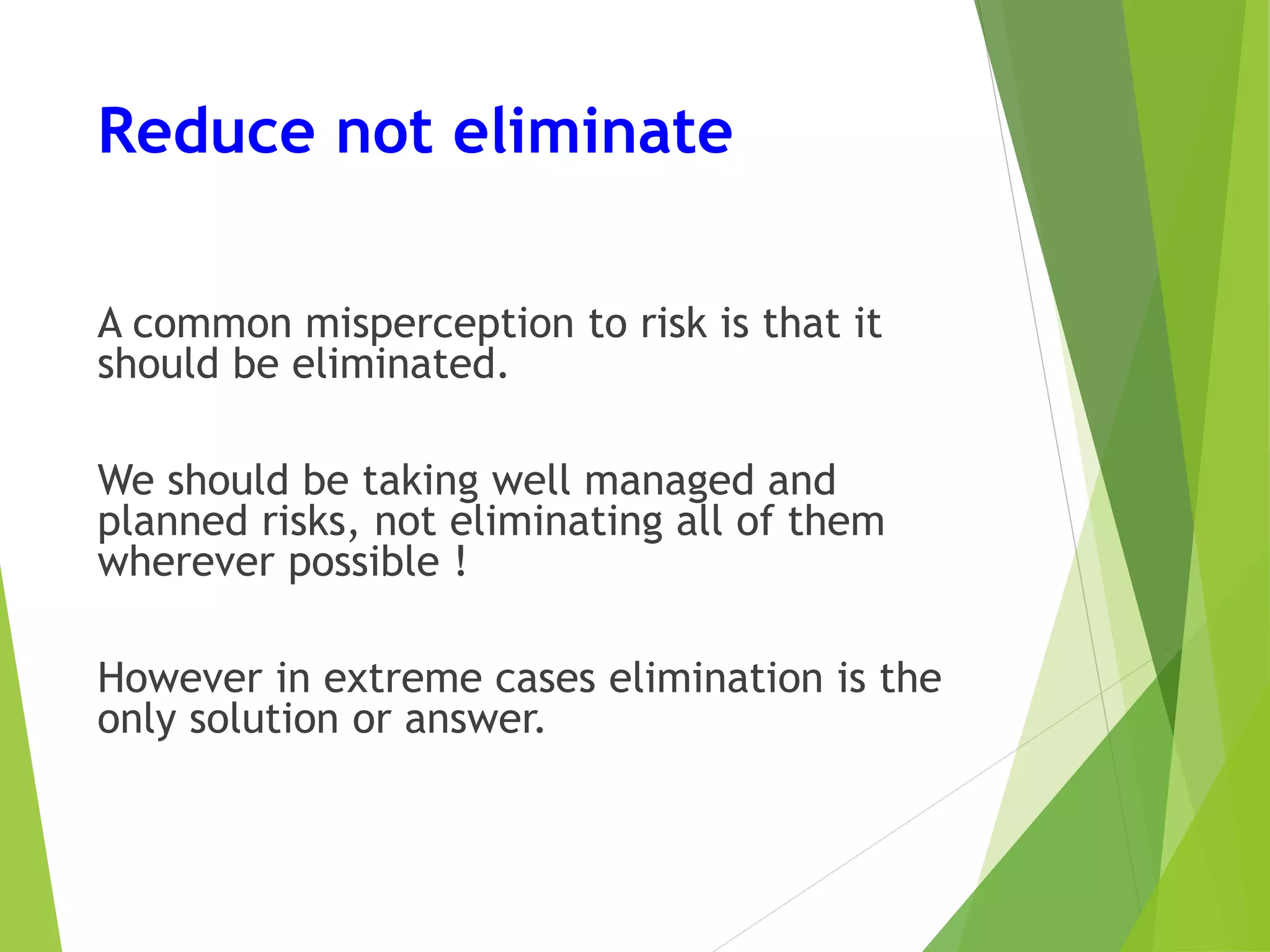 Elimating Risk INTRODUCTION to risk_assessment.ppt