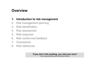 Introduction to risk management | PDF