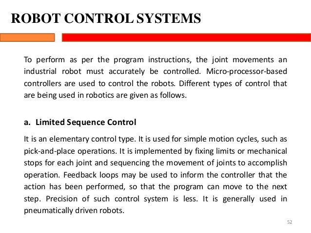 different types of robot controllers