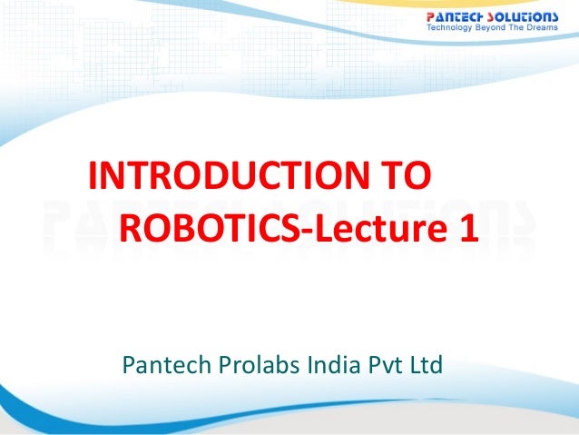 introduction to robotics slideshare