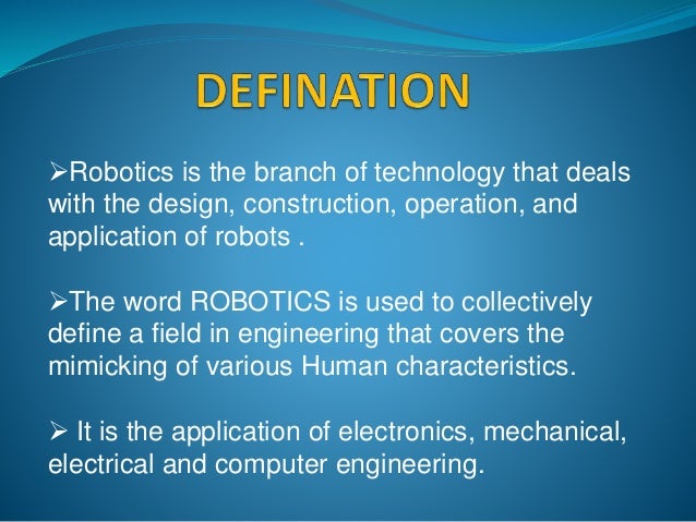 introduction to robotics slideshare