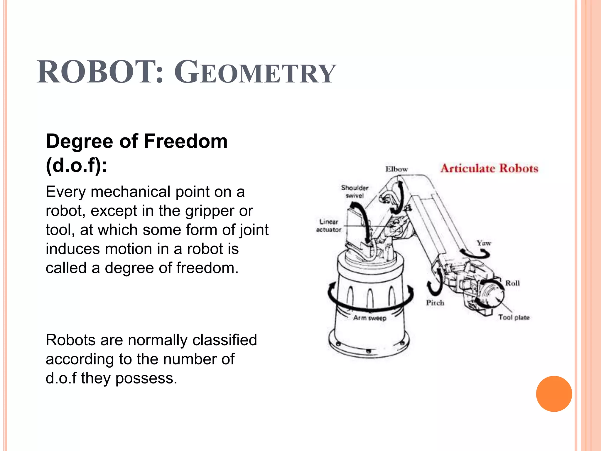 Introduction to robotics, Laws,Classification,Types, Drives,Geometry | PPTX