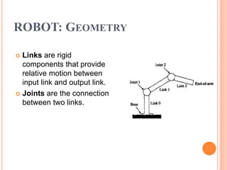 Introduction to robotics, Laws,Classification,Types, Drives,Geometry | PPTX