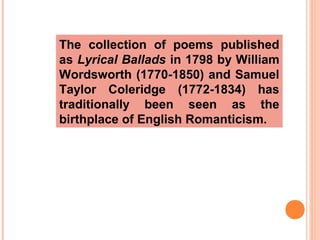 Introduction to romanticism | PPT