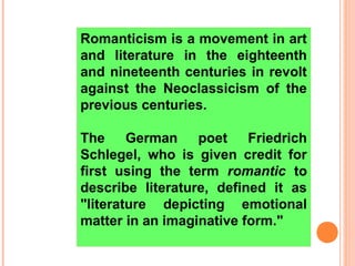 Introduction To Romanticism