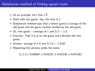 Introduction to root finding | PDF