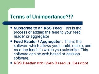 Introduction To RSS | PPT