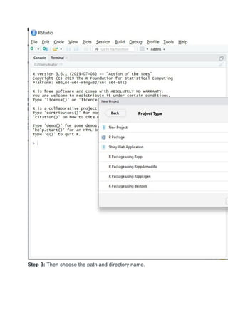 Step 3: Then choose the path and directory name.
 