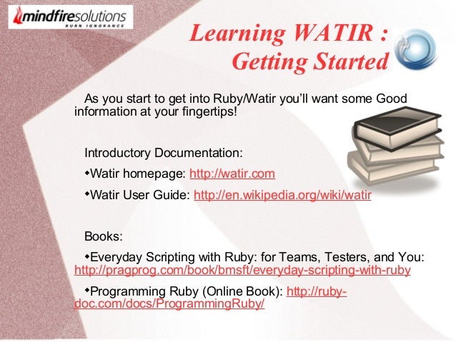 Introduction To Ruby Watir Web Application Testing In Ruby