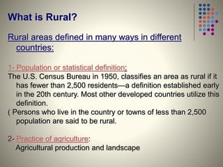 Introduction to rural sociology (101) 1st lecture | PDF