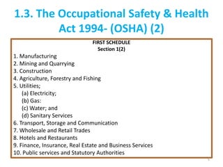 Introduction to safety & health law a brief overview | PDF