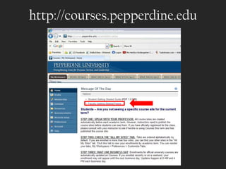 http://courses.pepperdine.edu
 