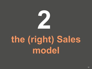 2
the (right) Sales
model
10
 