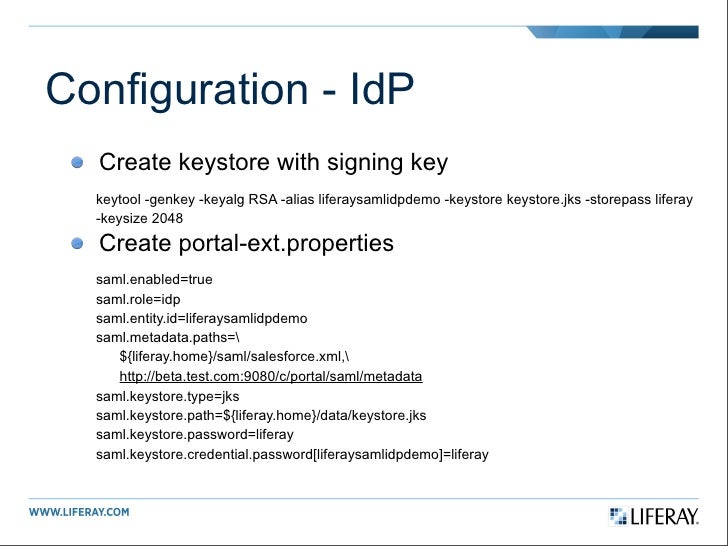 generate saml keystore SAML to Introduction 2.0